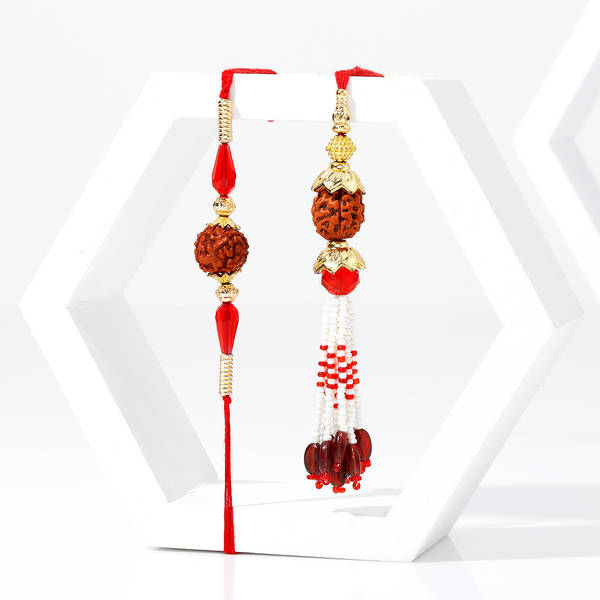 Sacred Rudraksh Bhaiya Bhabhi Rakhi
