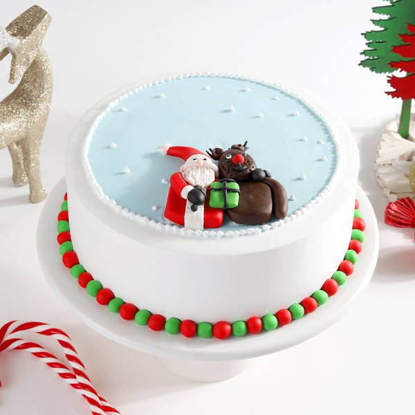 Santa's Love Semi Fondant Cake (2 kg)