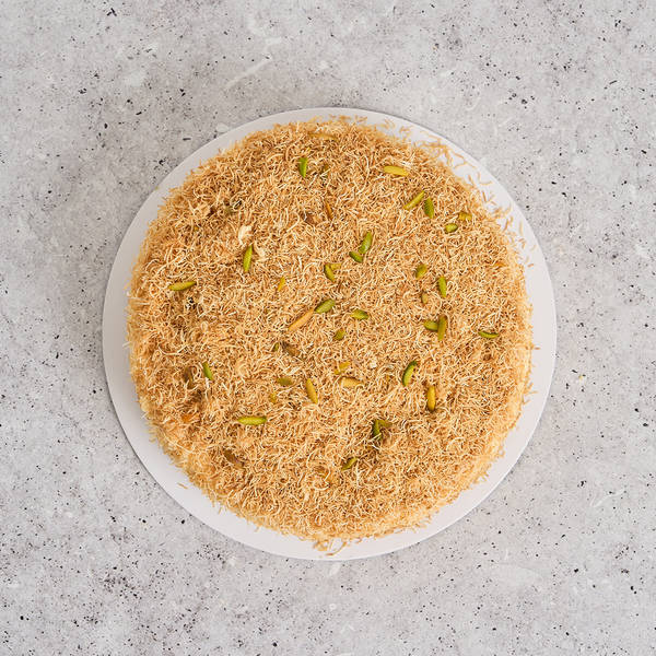 Scrumptious Kunafa Cream Cake