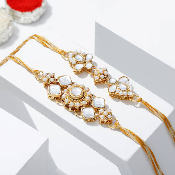 Set of 2 Kundan At Its Best Rakhis