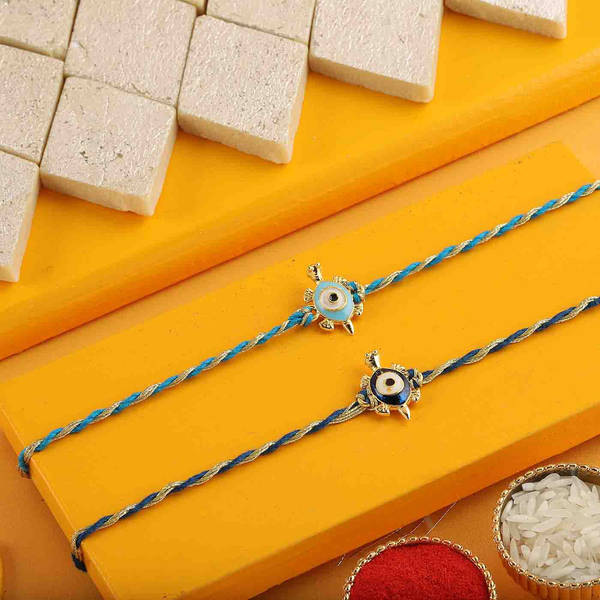 Set Of 2 Tortoise Rakhi Hamper