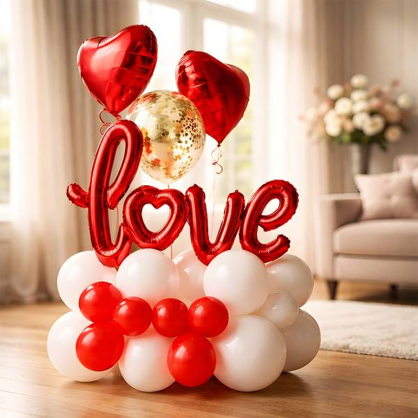 Signature Love Balloon Statement Bouquet