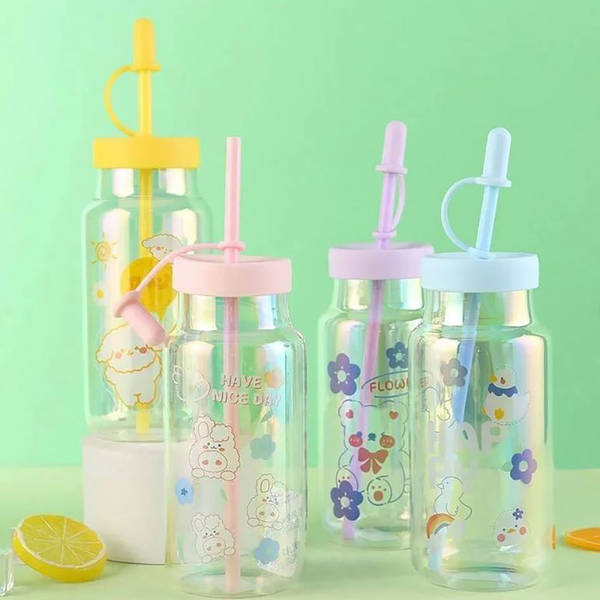 Sipper Bottle - Glass - Assorted - Single Piece