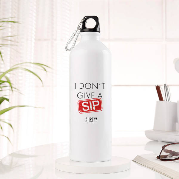 Sipper Bottle - Personalized - I Don't Give A Sip