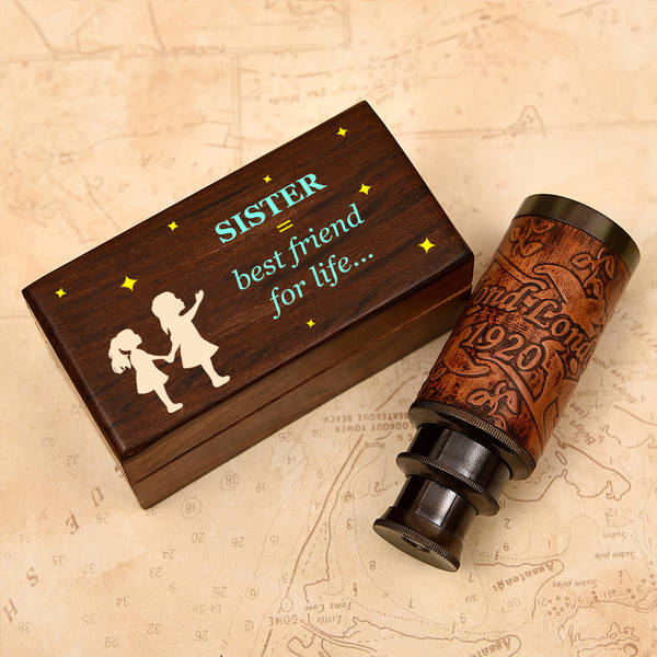 Sister Best Friend Brass Telescope (6 inch)