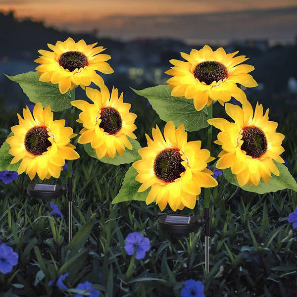Solar Powered Light - Sunflower - Assorted - Single Piece