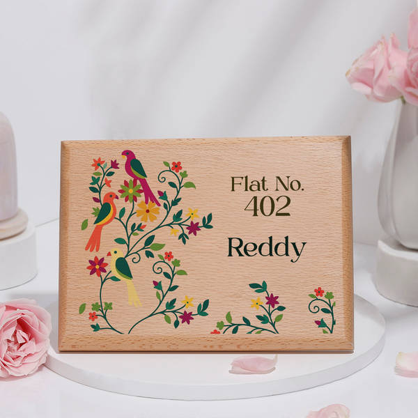 Song of Home Personalized Wooden Name Plate