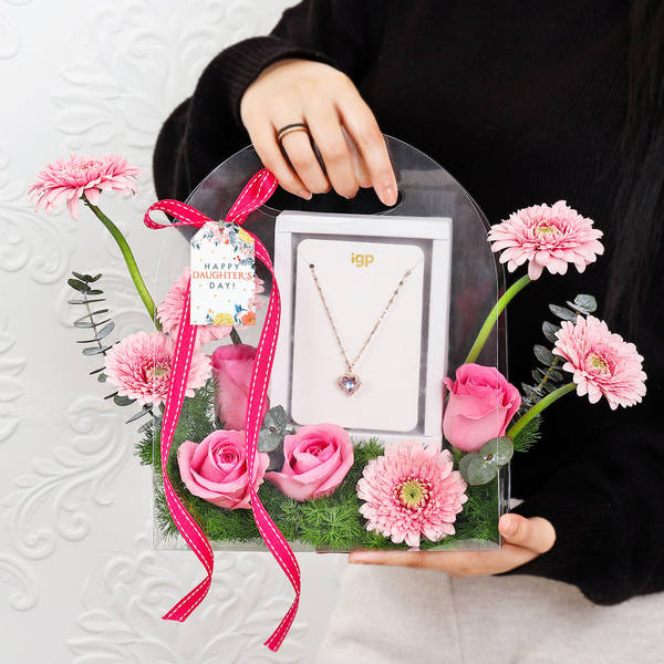 Sparkling Floral Jewel Daughters Day Combo