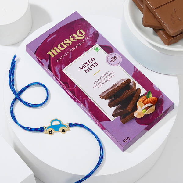 Speedy Car Rakhi And Chocolate Combo