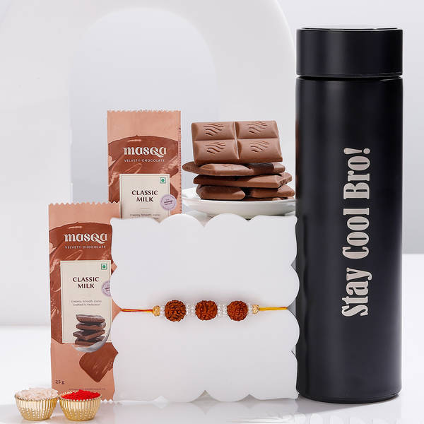 Stay Cool Bro Rudraksha Rakhi Hamper