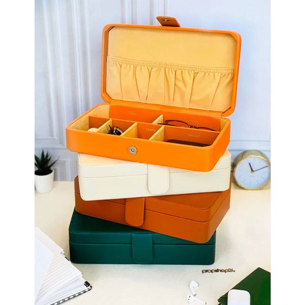 Storage Box - 6 Compartments - Leather - Single Piece