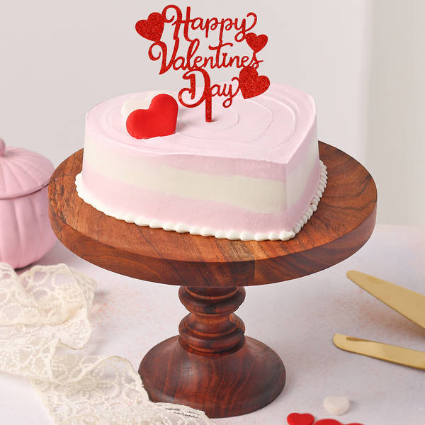 Strawberry Vanilla Cake For Valentine's Day