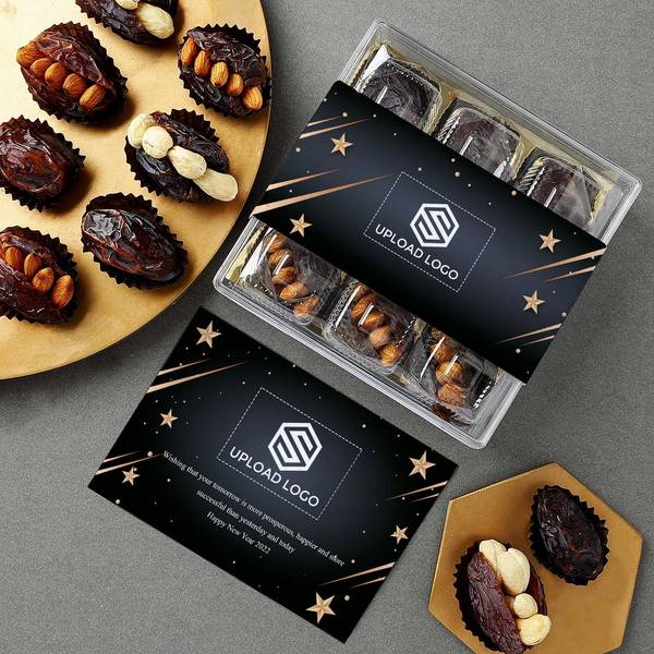 Stuffed Gourmet Jordan Dates New Year Hamper - Customized With Logo