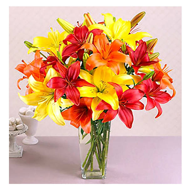 Stunning Colourful Lilies Bouquet