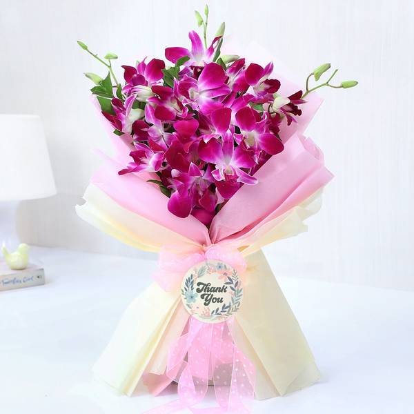 Stunning Purple Orchid Gratitude Bouquet