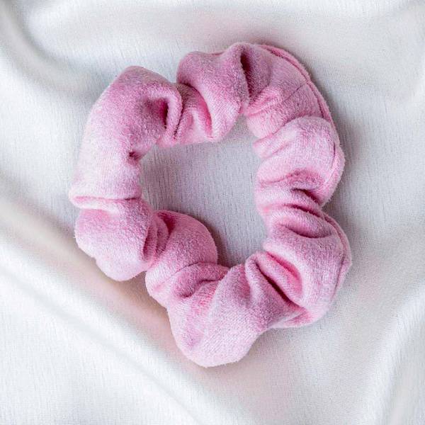 Suede Scrunchie - Blush Pink