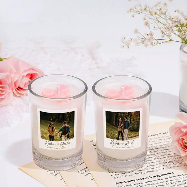 Surprise Hidden Message Personalized Anniversary Candle - Set Of 2