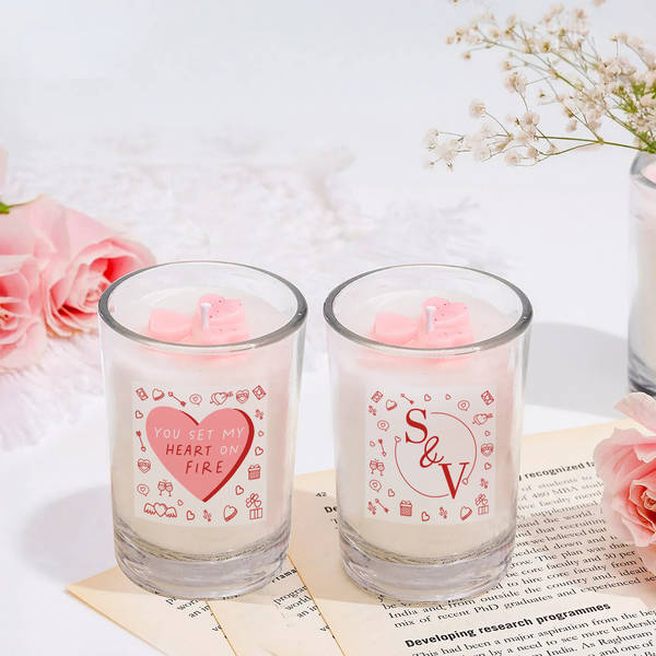 Surprise Hidden Message Personalized Candle - Set Of 2