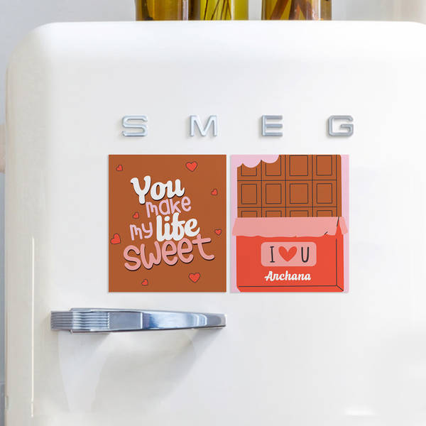 Sweet Life Personalized Fridge Magnets Duo