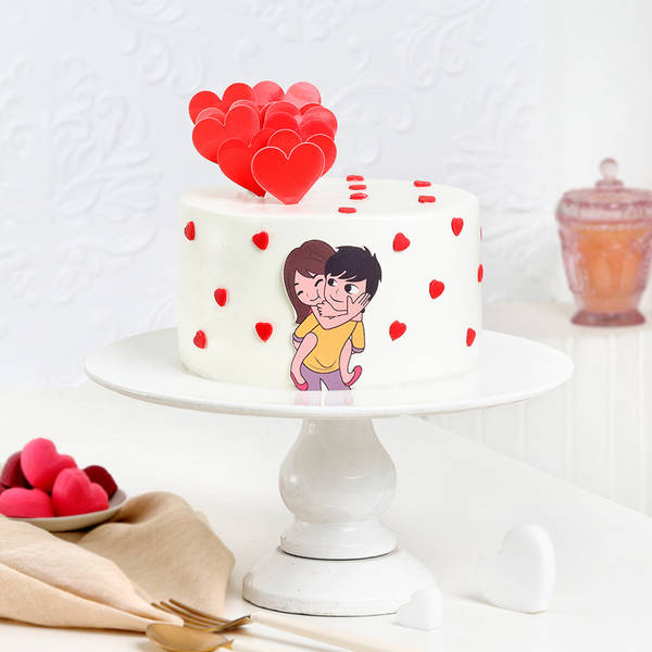 Sweet Sentiments Semi-Fondant Cake (1Kg)