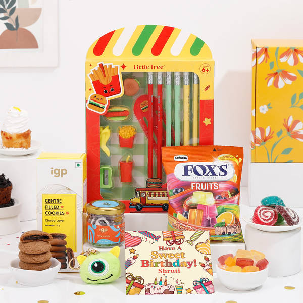 Sweet Surprises Personalized Birthday Hamper For Kids
