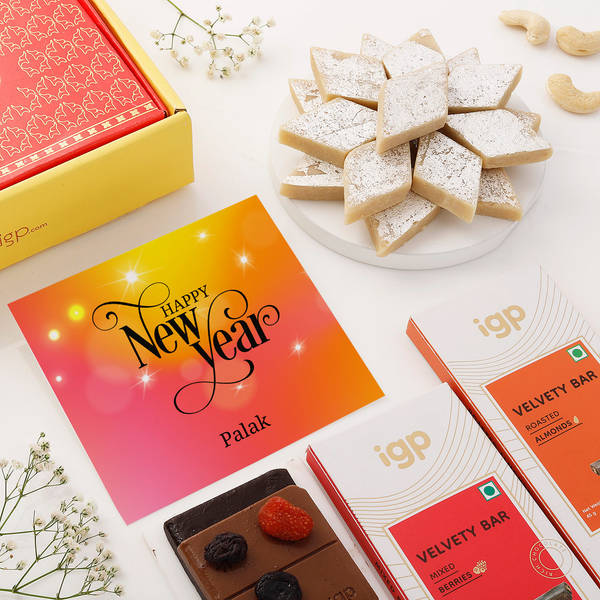 Sweet Touch Of Togetherness Personalized New Year Hamper