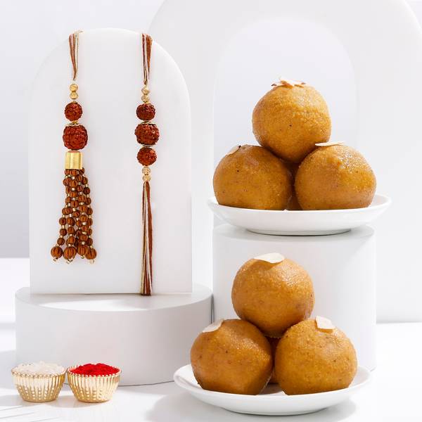 Sweet Traditions Bhaiya Bhabhi Rakhi Combo