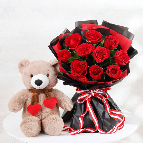 Teddy N Rose Love Combo