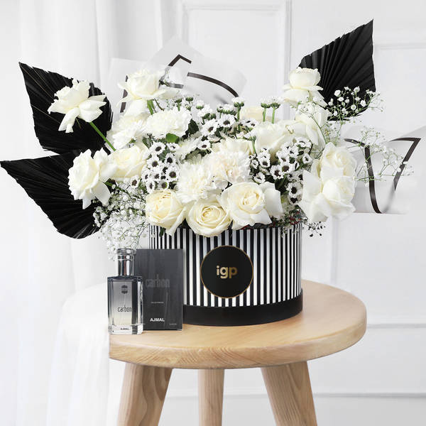 Timeless Elegance: Flowers And Fragrance Combo