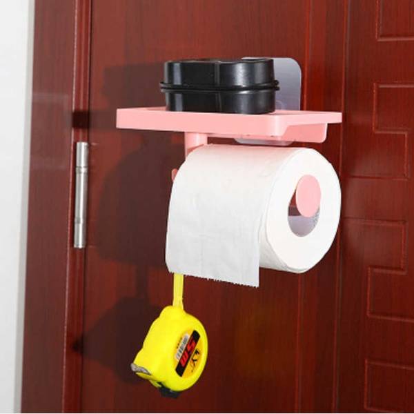 Toilet Paper Holder With Organizer - Plastic - Single Piece