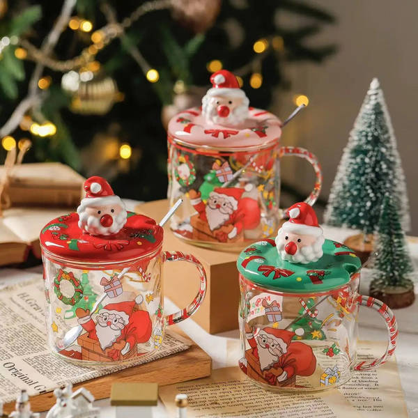 Transparent Santa Mug - Assorted - Single Piece