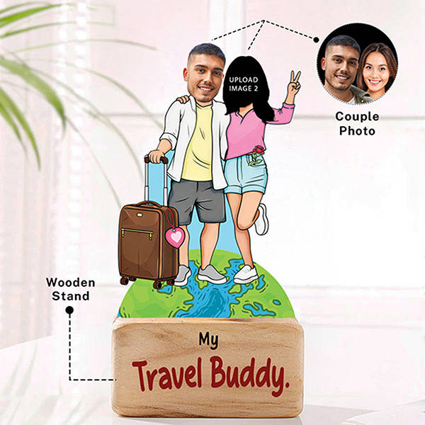 Travel Buddy Personalized Caricature Gift