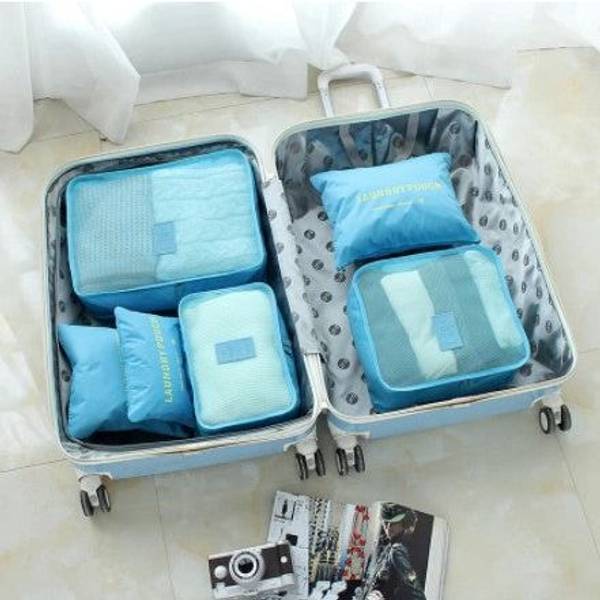 Travel Organizer Pouches - Polyester - Set Of 6