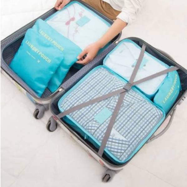 Travel Organizer Pouches - Polyester - Set Of 6