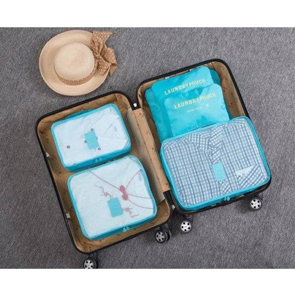Travel Organizer Pouches - Polyester - Set Of 6