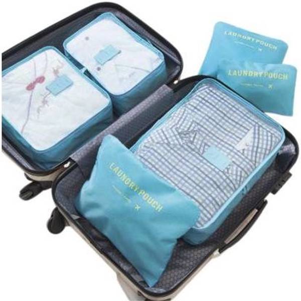 Travel Organizer Pouches - Polyester - Set Of 6