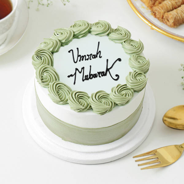 Umrah Mubarak Vanilla Cake (Half Kg)