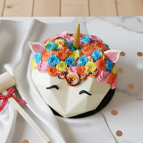 Unicorn Chocolate Heart Pinata Cake (1 kg)