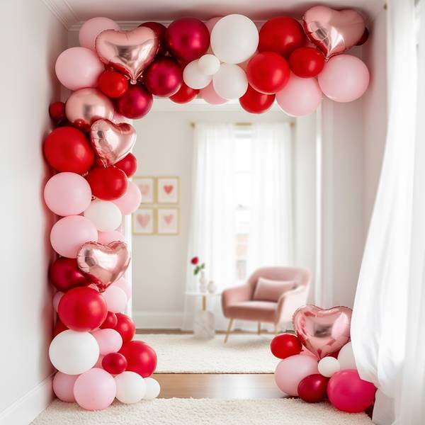 Valentines Entrance Balloon Arch