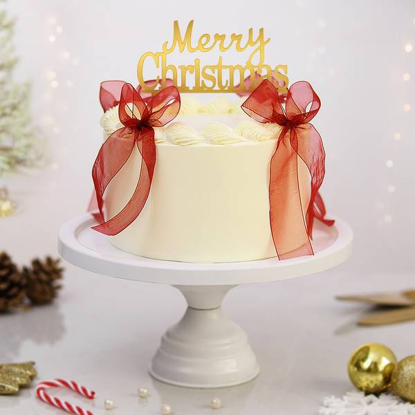 Velvet Ribbon Christmas Cake