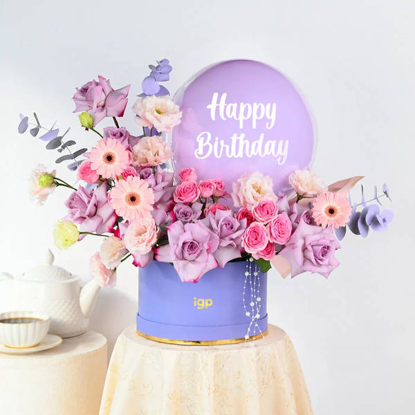 Violet Charm Birthday Arrangement