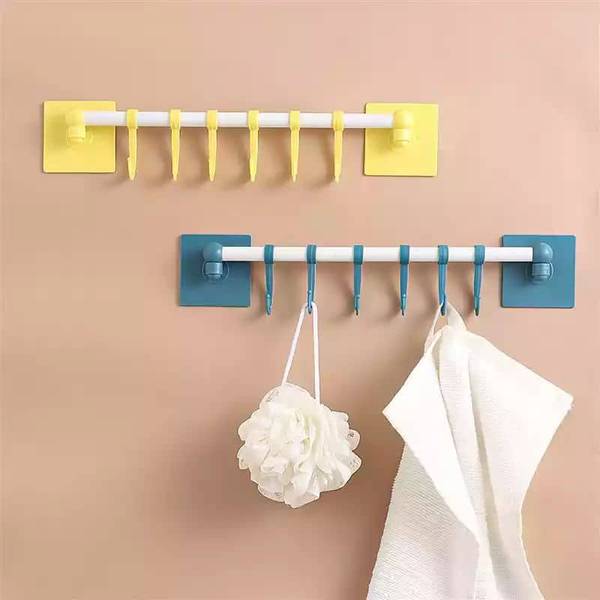 Wall Hanger 6 Hooks Assorted Single Piece