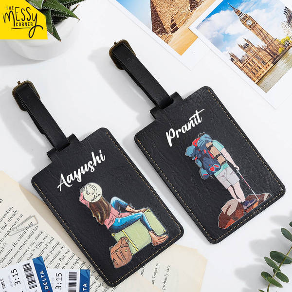 Wanderlust In Style Personalized Luggage Tag Combo