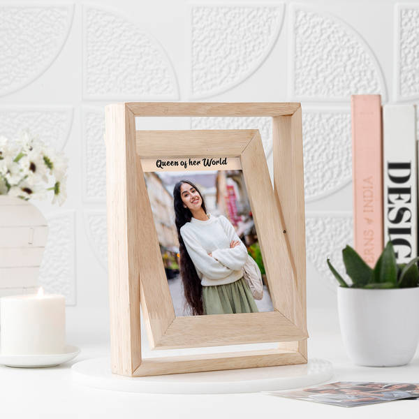 Women's Day  Personalized Wooden Rotating Frame