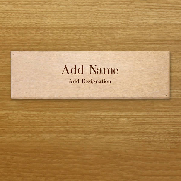 Wooden Name Plate With Name And Designation Customisation