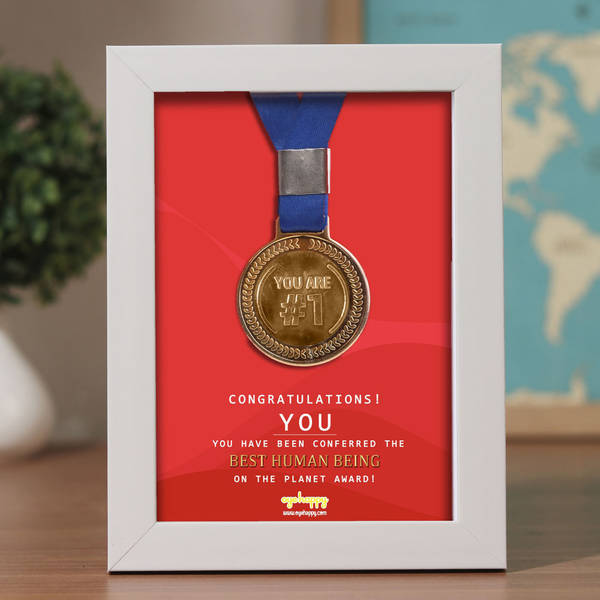 World's Best Mom Medal Frame