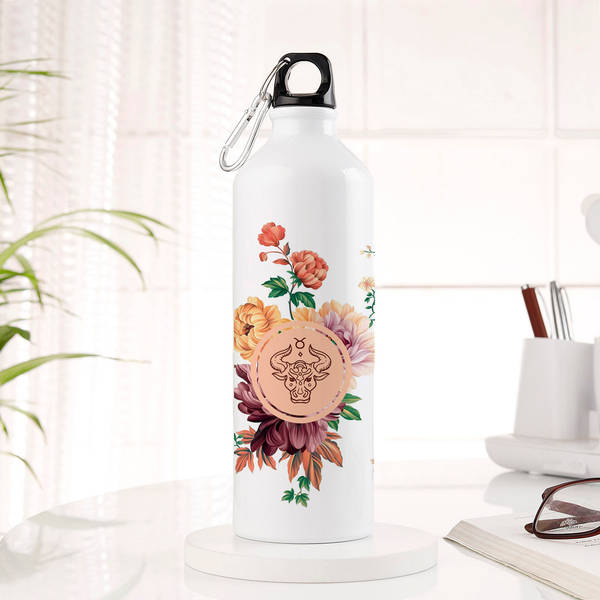 Zodiac Spirit - Personalized Stainless Steel Sipper Bottle - Taurus
