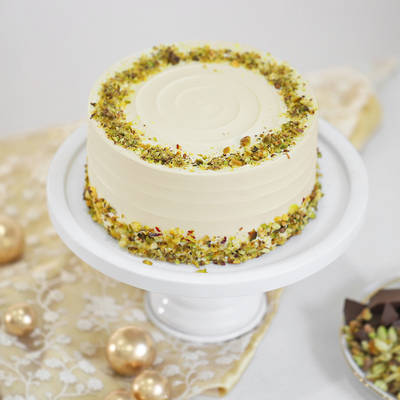 Send Decadent Pistachio Cake (Half Kg) Online, Same Day Delivery