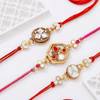 Antique Finish Meena Work Rakhis-Set Of 3