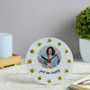 Bee Happy Personalized Wooden Table Clock